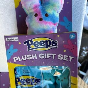Peeps Plush Gift Set - Multicolor Tie-Dye Plush Bunny